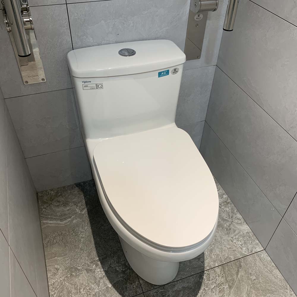 Bồn cầu 1 khối Viglacera V811 nắp êm (+ vòi xịt VG826)