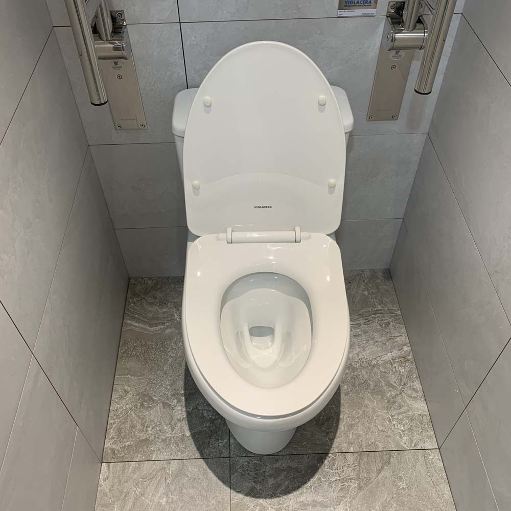 Bồn cầu 1 khối Viglacera V811 nắp êm (+ vòi xịt VG826)
