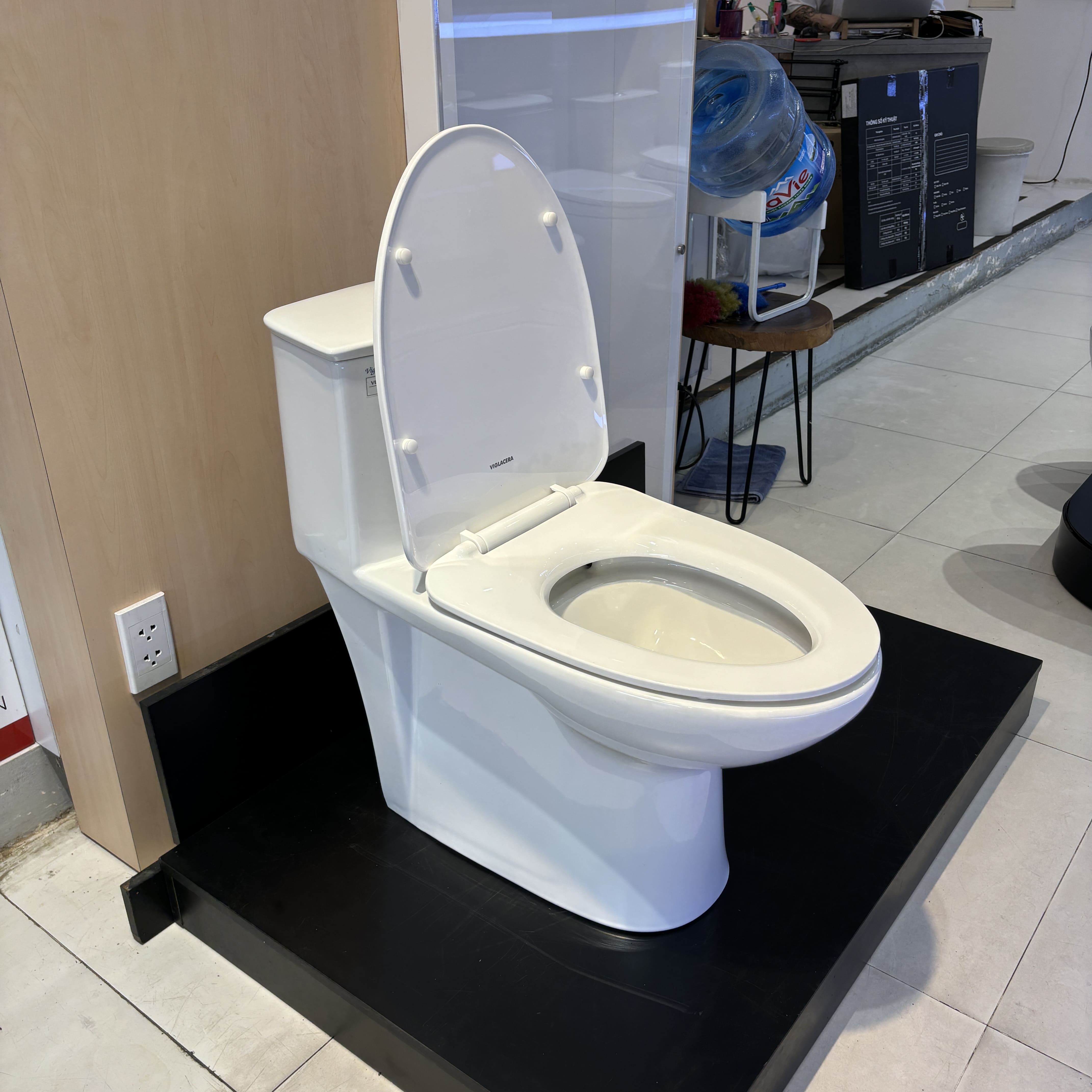 Bồn cầu 1 khối nắp êm Viglacera V819 (+ vòi xịt VG826)