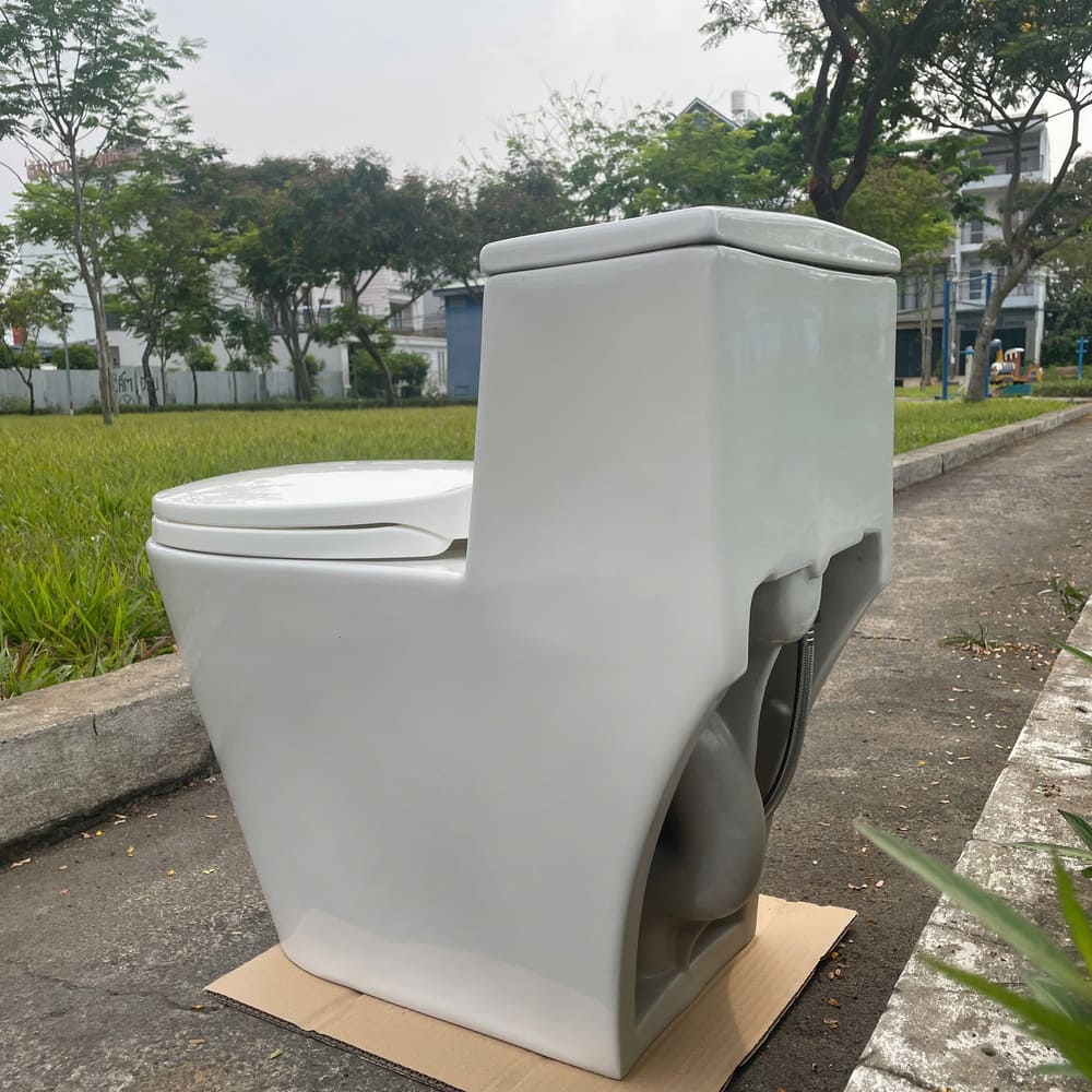 Bồn cầu 1 khối nắp êm Viglacera V823 (+ vòi xịt VG826)