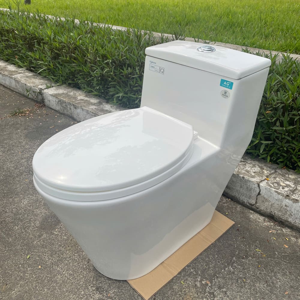 Bồn cầu 1 khối nắp êm Viglacera V823 (+ vòi xịt VG826)