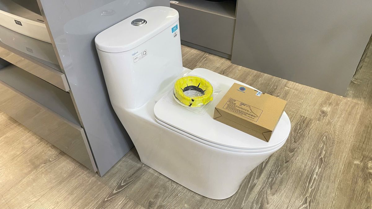 Bồn cầu 1 khối Viglacera V829 nắp êm (+ vòi xịt VG826)