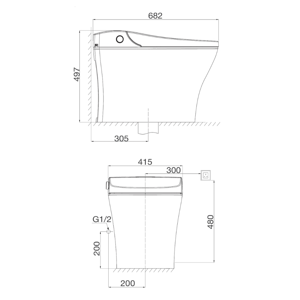 Bồn cầu thông minh Viglacera V885
