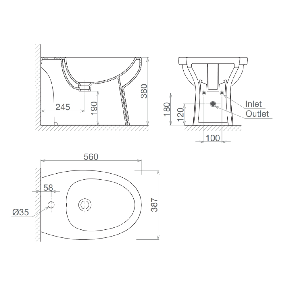 Bồn tiểu nữ Viglacera VB5