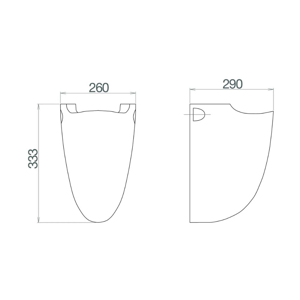 Chân chậu lavabo lửng Viglacera BS503