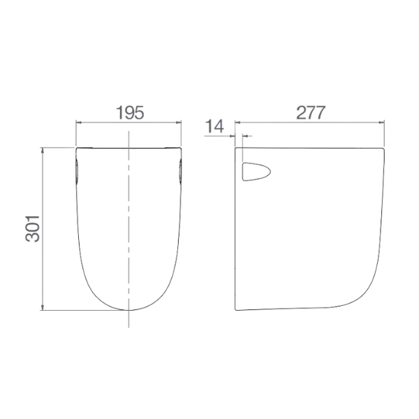 Chân chậu lavabo lửng Viglacera V36-CHAN