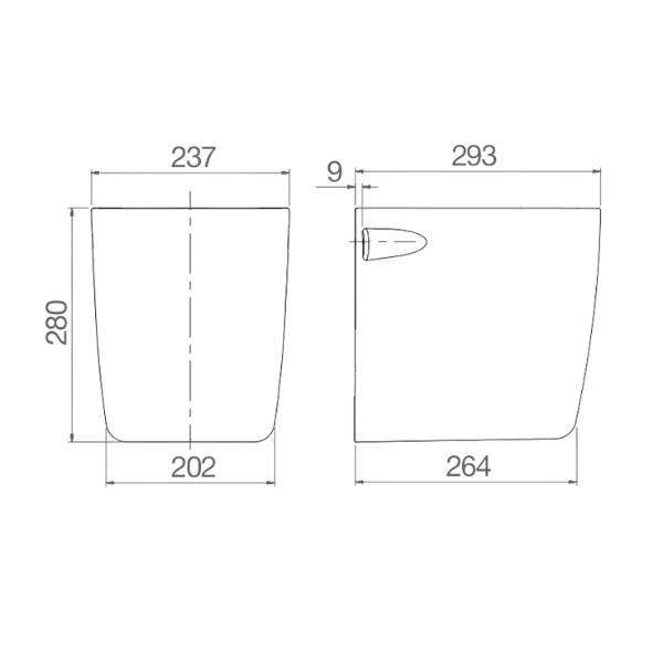 Chân chậu lavabo lửng Viglacera V37-CHAN