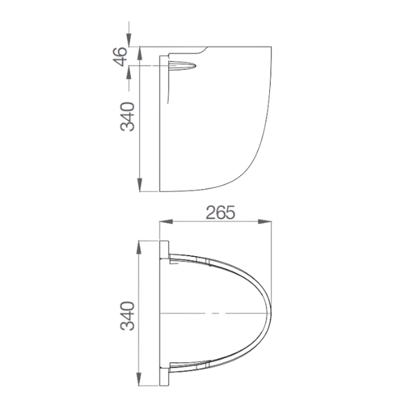 Chân chậu lavabo lửng Viglacera V39-CHAN