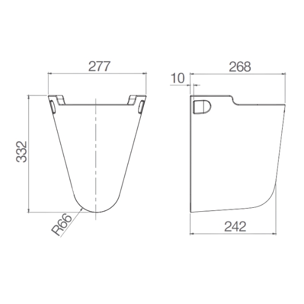 Chân chậu lavabo lửng Viglacera VI5-CHAN