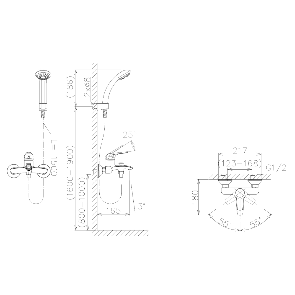 Bộ sen tắm nóng lạnh Viglacera VG507
