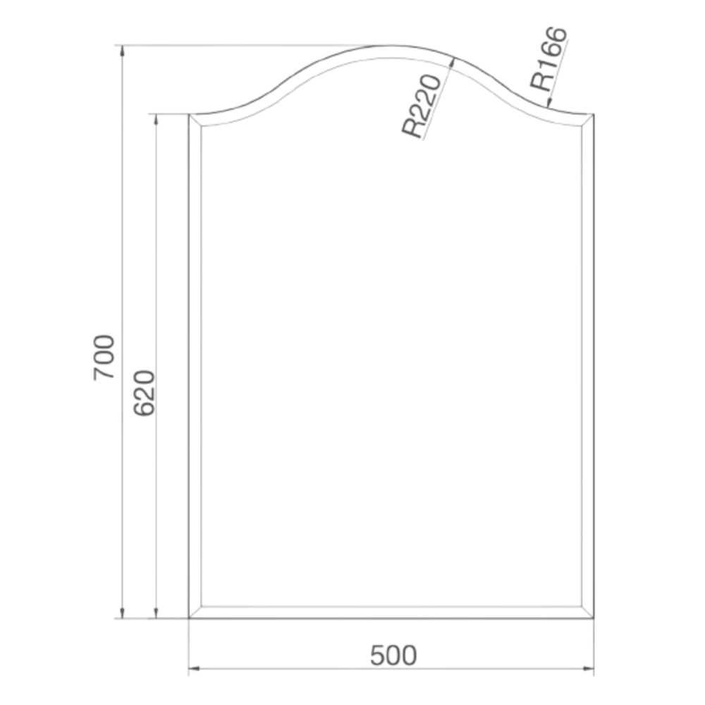 Gương soi phòng tắm50x70cm Viglacera VG831