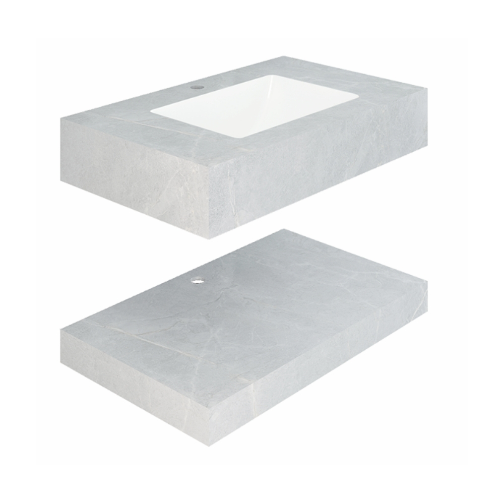 Chậu lavabo âm bàn đá 2 tầng Viglacera AZ55-9GP01