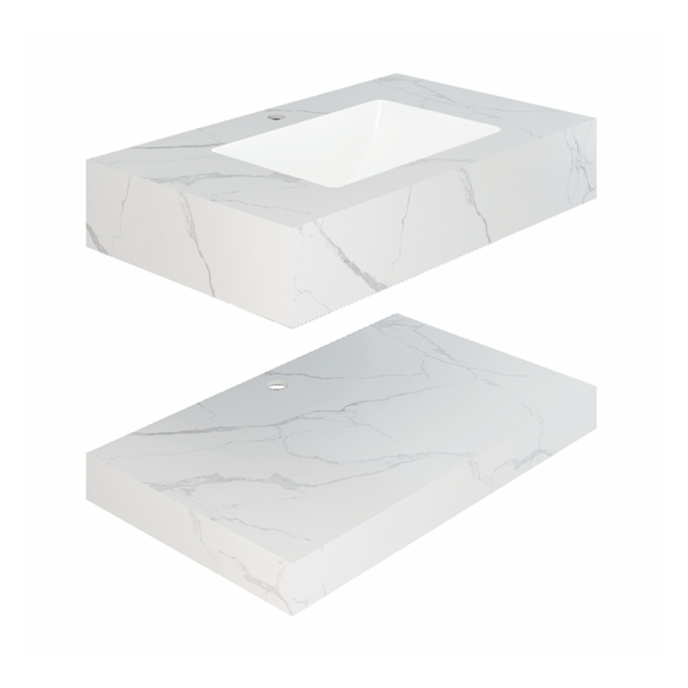 Chậu lavabo âm bàn đá 2 tầng Viglacera CL51-9GP01