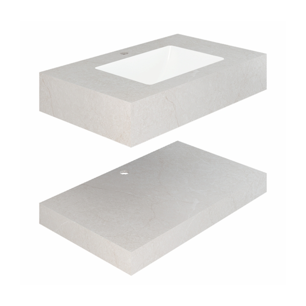 Chậu lavabo âm bàn đá 2 tầng Viglacera CL52-9GP01