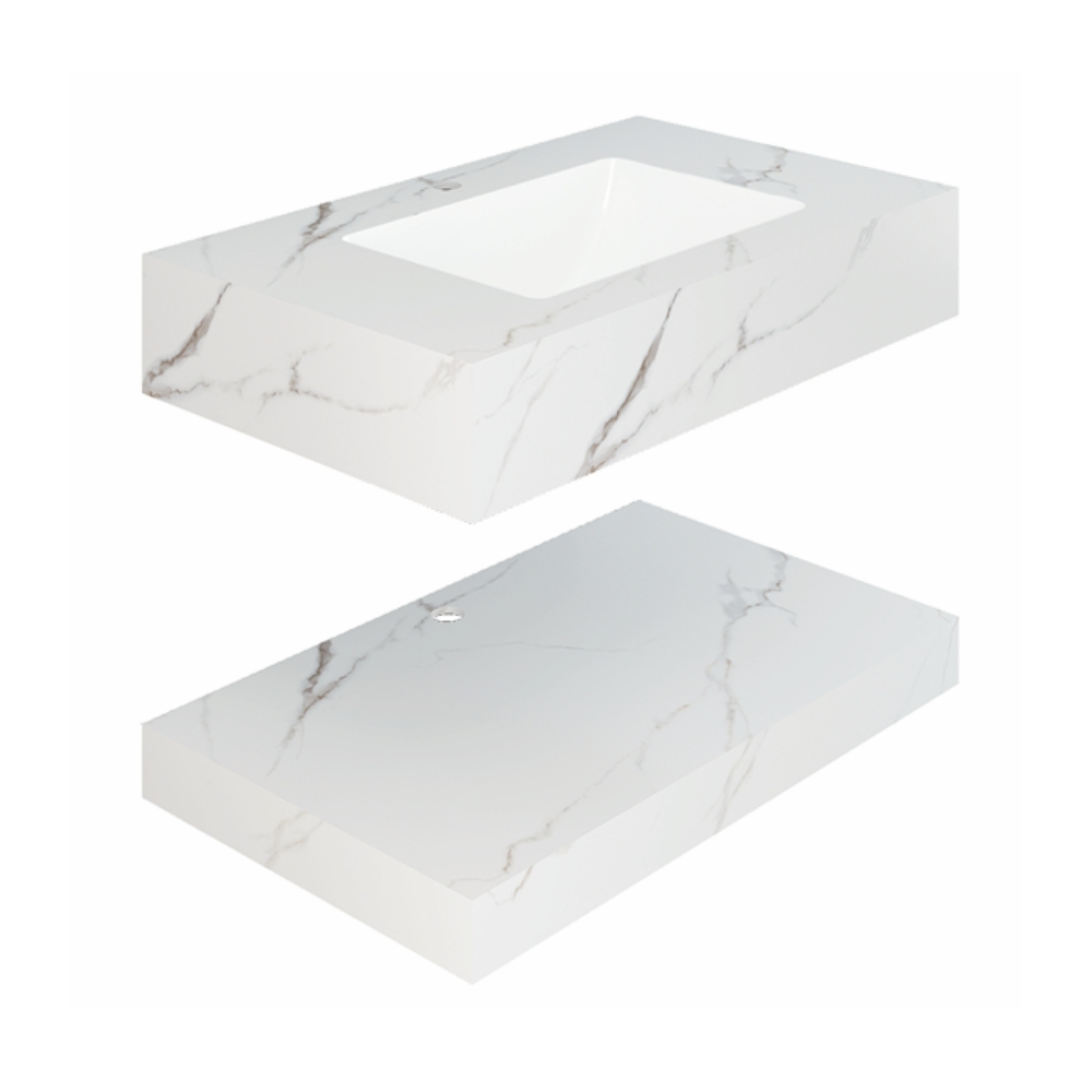 Chậu lavabo âm bàn đá 2 tầng Viglacera FL51-9GP01