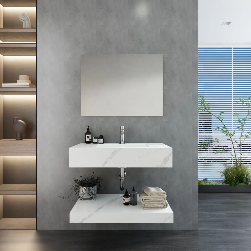 Chậu lavabo âm bàn đá 2 tầng Viglacera NY51-9GP01