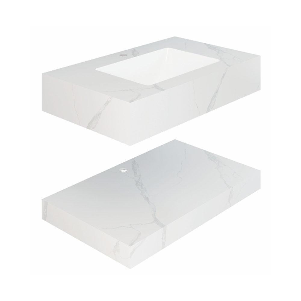 Chậu lavabo âm bàn đá 2 tầng Viglacera NY51-9GP01