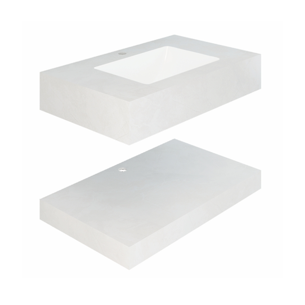 Chậu lavabo âm bàn đá 2 tầng Viglacera NY52-9GP01