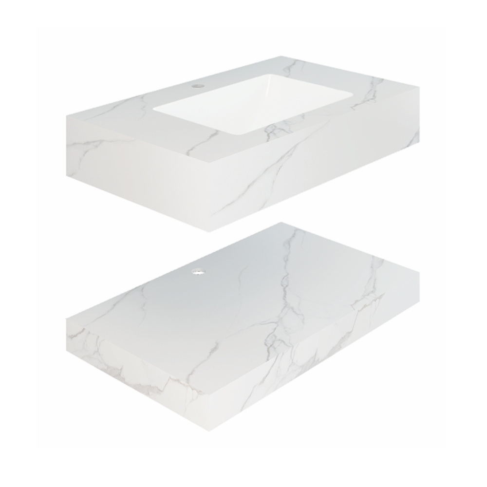 Chậu lavabo âm bàn đá 2 tầng Viglacera SH51-9GP01