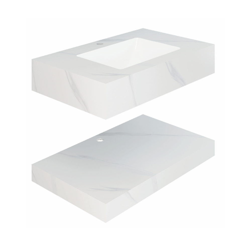 Chậu lavabo âm bàn đá 2 tầng Viglacera UA2-9GP01