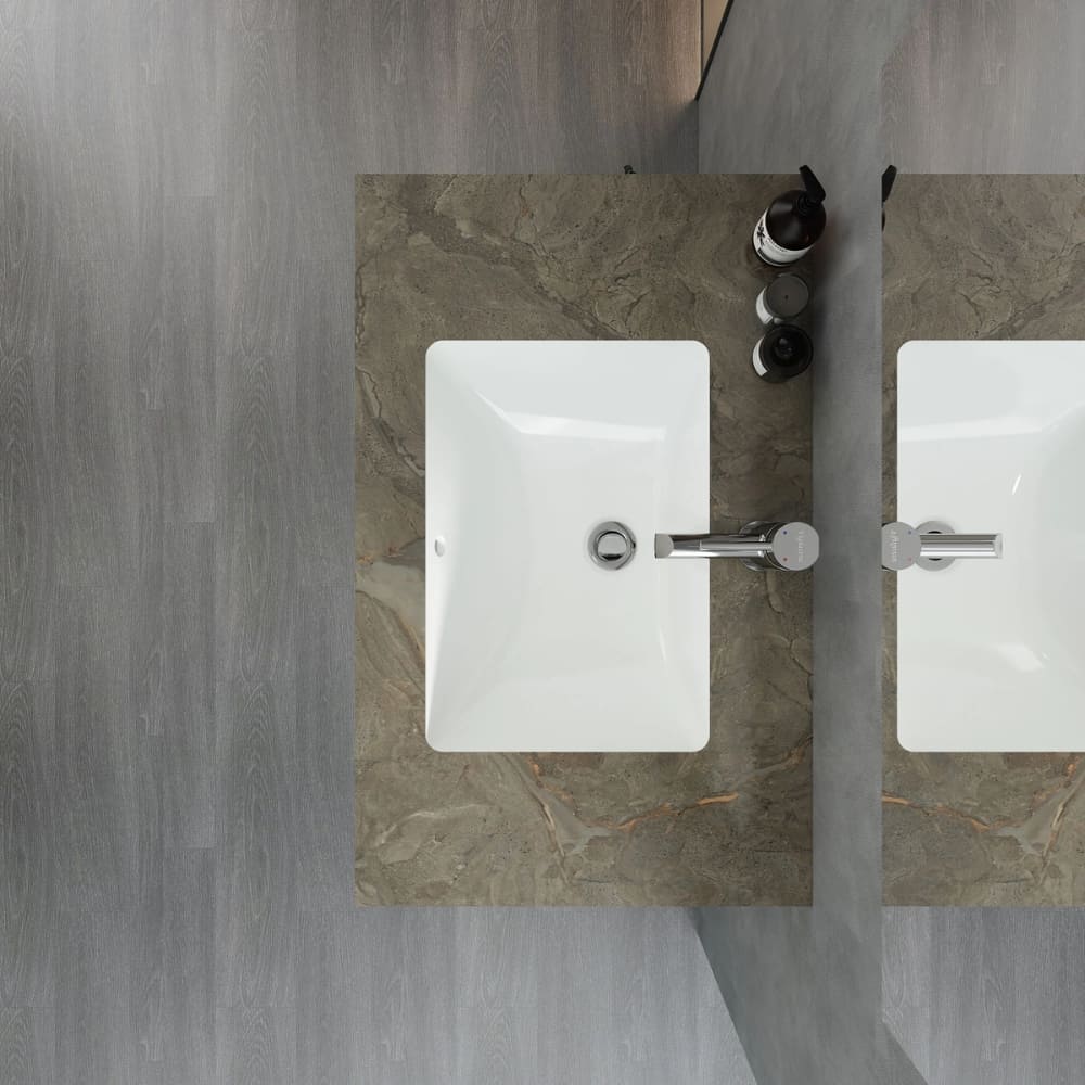 Chậu lavabo âm bàn đá 2 tầng Viglacera US10-9GP05