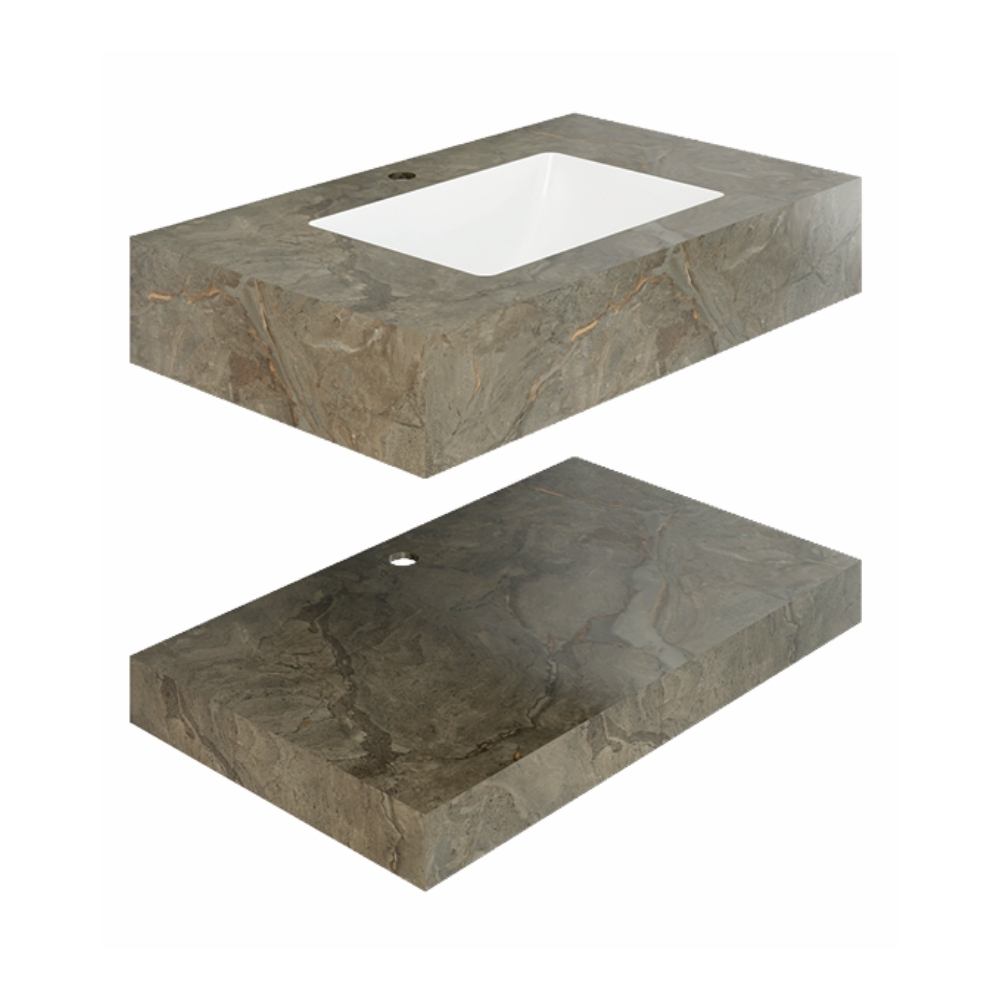 Chậu lavabo âm bàn đá 2 tầng Viglacera US10-9GP05