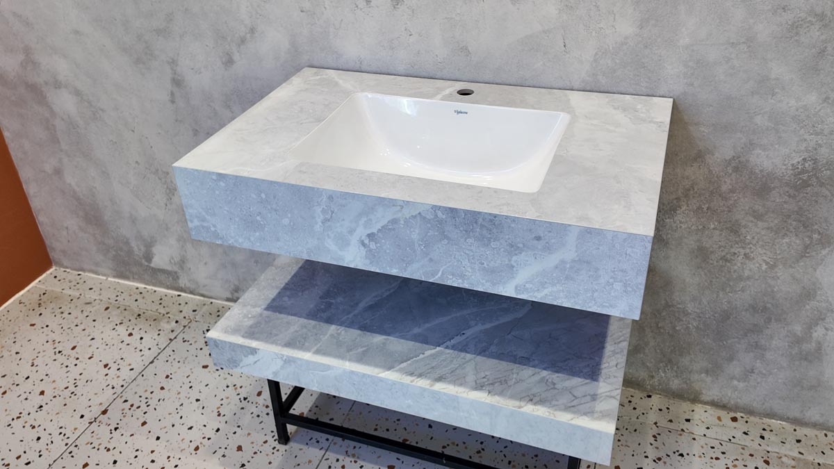 Chậu lavabo âm bàn đá 2 tầng Viglacera US8-9GP01