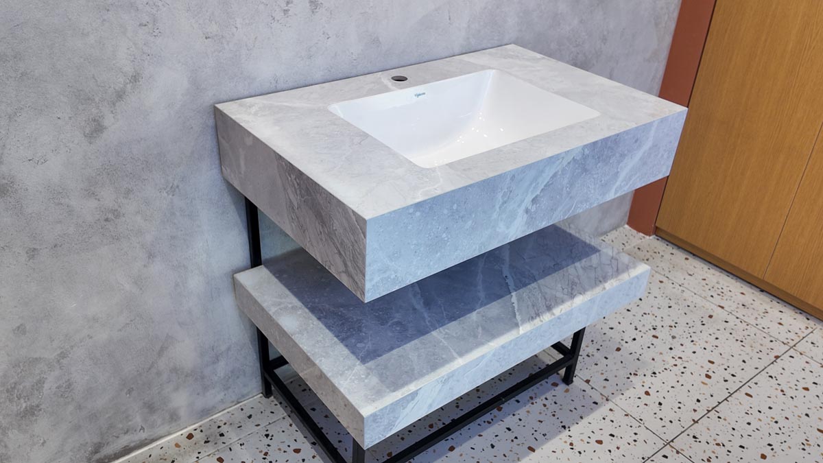 Chậu lavabo âm bàn đá 2 tầng Viglacera US8-9GP01