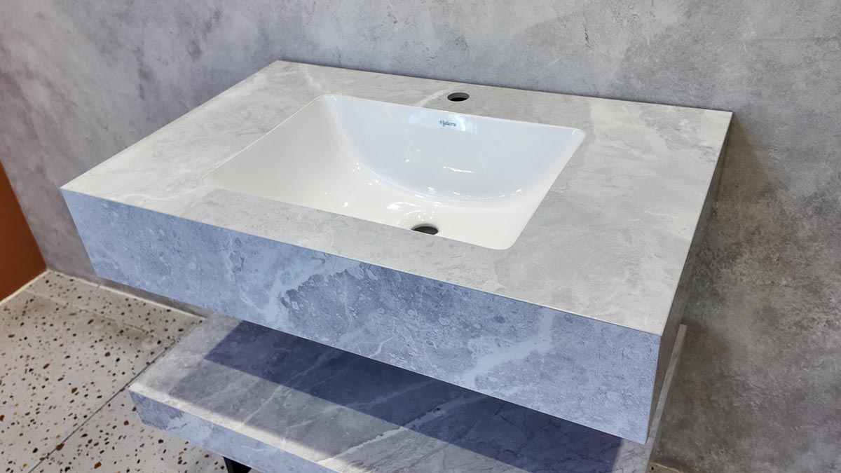 Chậu lavabo âm bàn đá 2 tầng Viglacera US8-9GP01