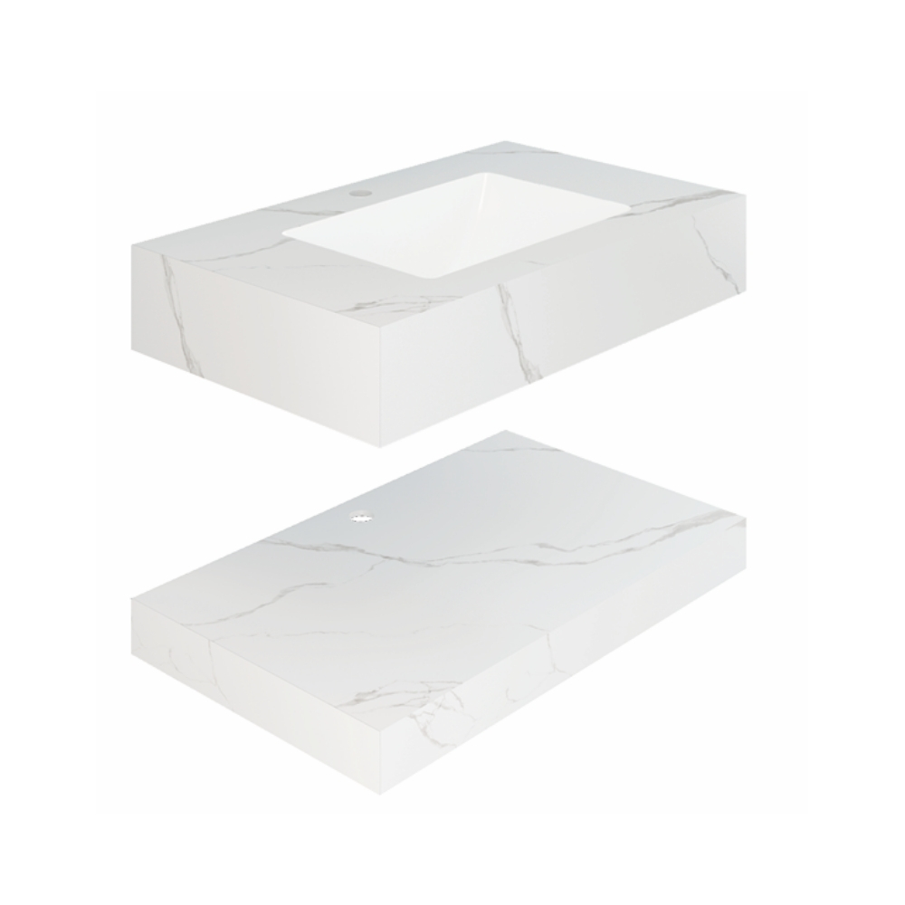 Chậu lavabo âm bàn đá 2 tầng Viglacera VA1-9GP01