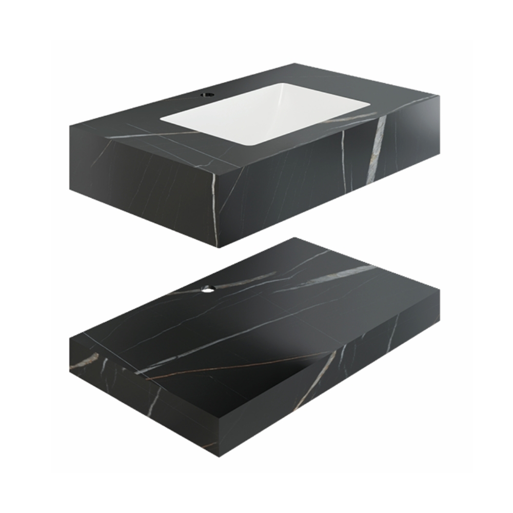 Chậu lavabo âm bàn đá 2 tầng Viglacera VI11-9GP01