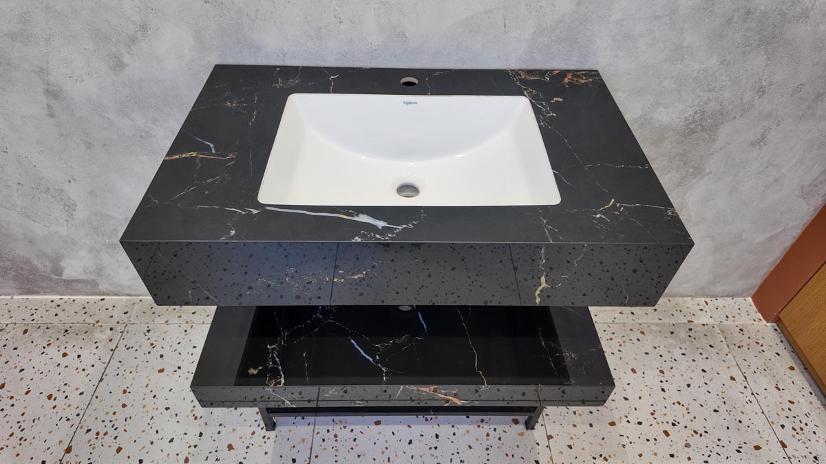 Chậu lavabo âm bàn đá 2 tầng Viglacera VI12-9GP01