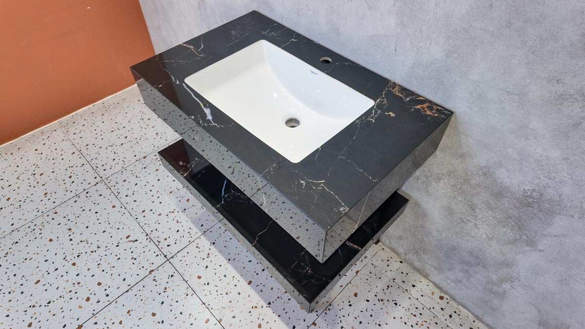Chậu lavabo âm bàn đá 2 tầng Viglacera VI12-9GP01