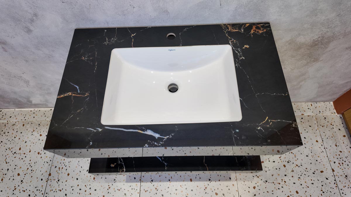 Chậu lavabo âm bàn đá 2 tầng Viglacera VI12-9GP01