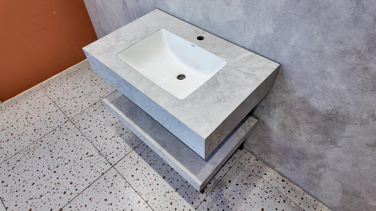 Chậu lavabo âm bàn đá 2 tầng Viglacera VI9-9GP01