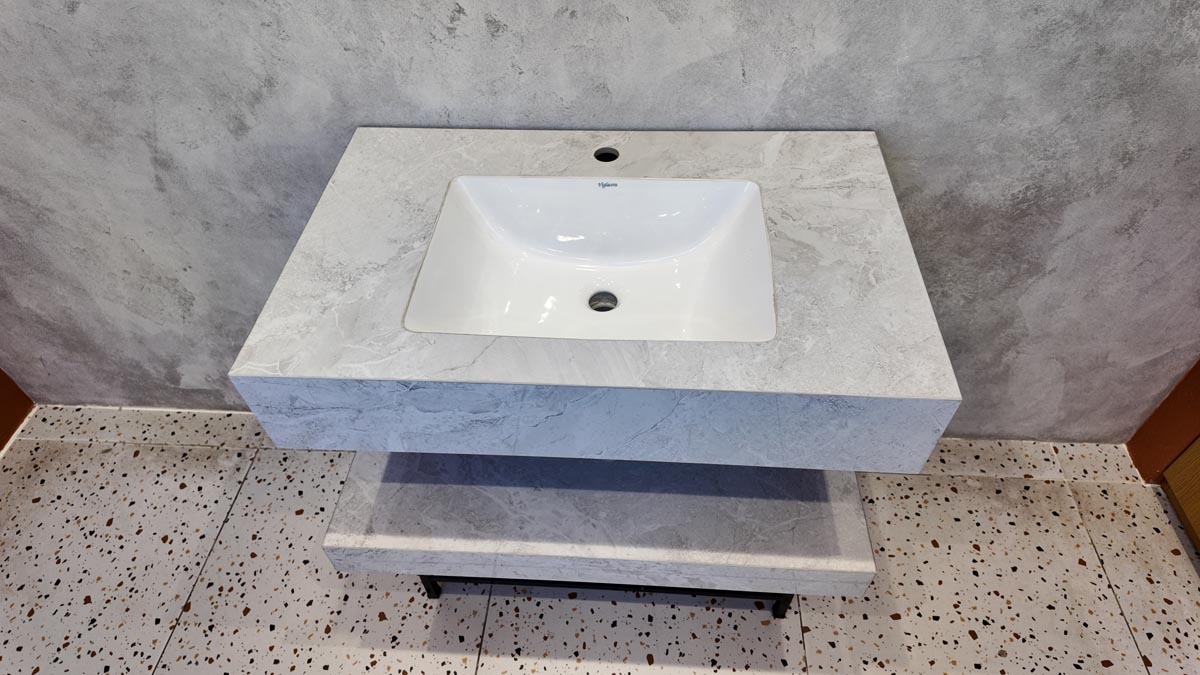 Chậu lavabo âm bàn đá 2 tầng Viglacera VI9-9GP01