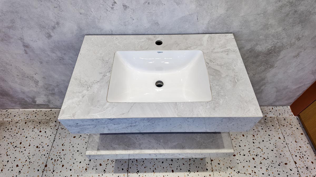 Chậu lavabo âm bàn đá 2 tầng Viglacera VI9-9GP01