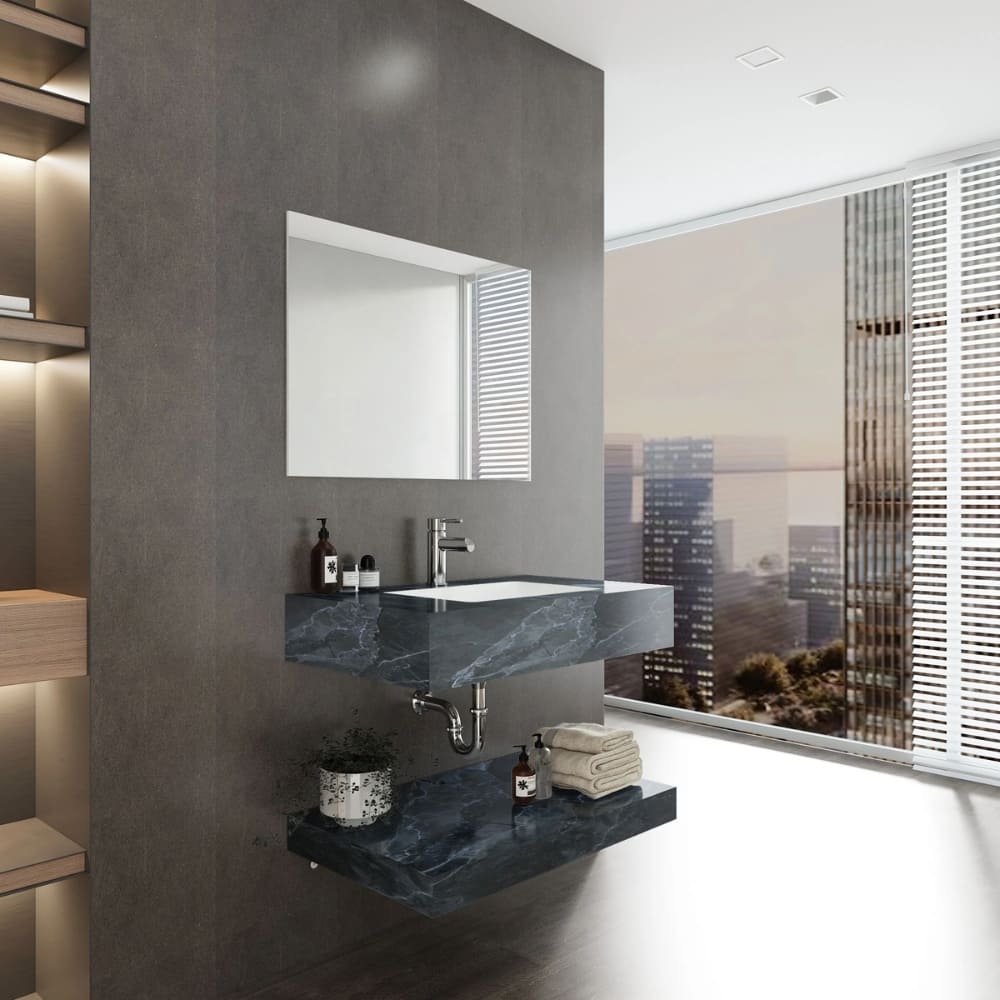 Chậu lavabo âm bàn đá 2 tầng Viglacera VI9-9GP03