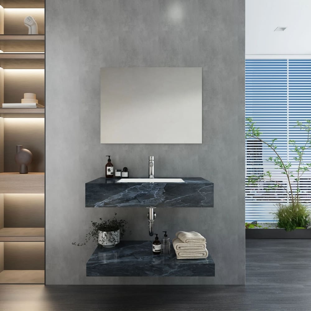 Chậu lavabo âm bàn đá 2 tầng Viglacera VI9-9GP03