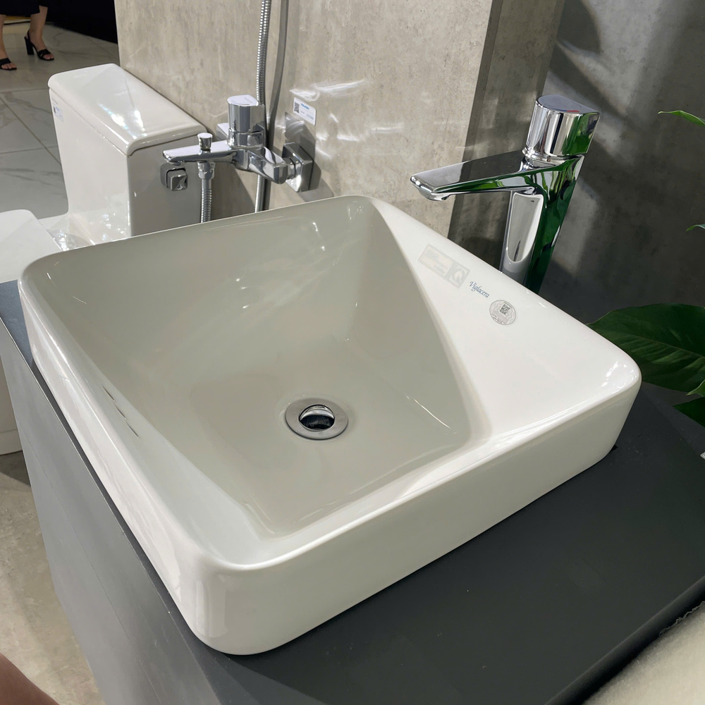 Chậu lavabo dương vành Viglacera CD20