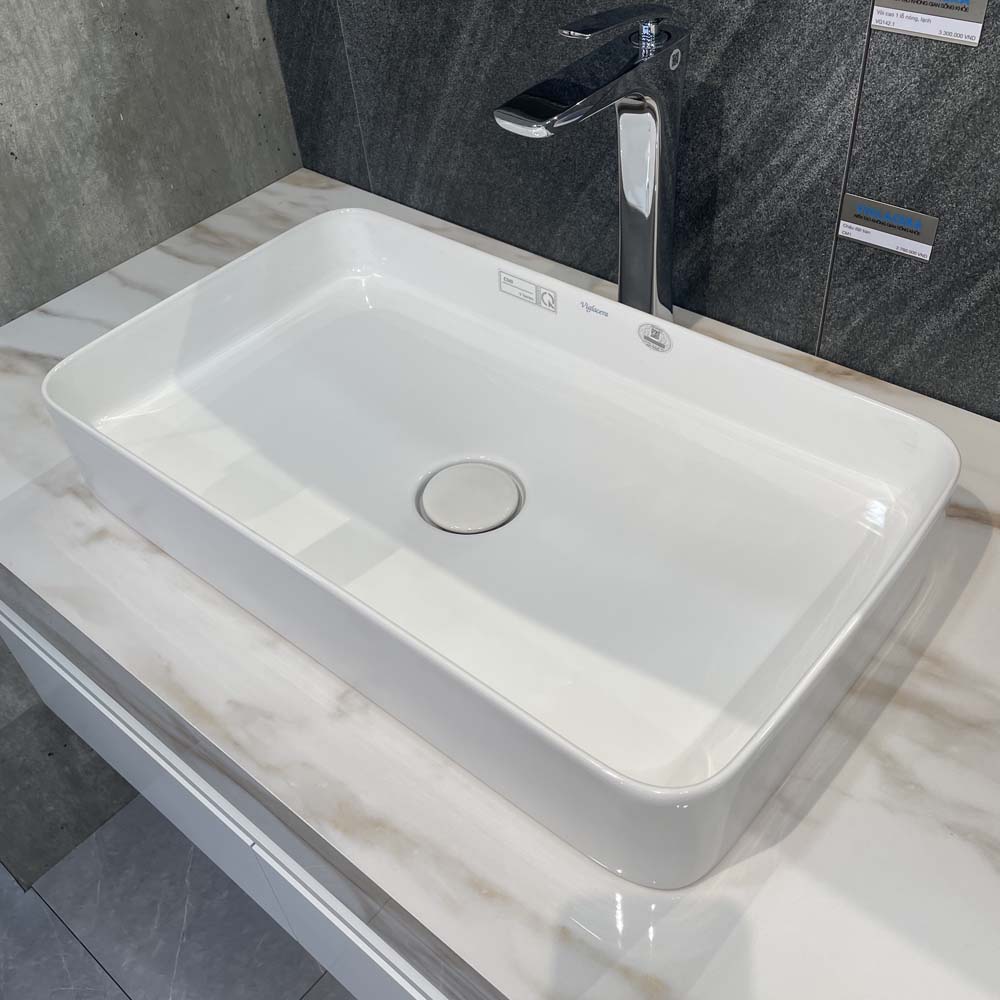 Chậu lavabo đặt bàn Viglacera CM01