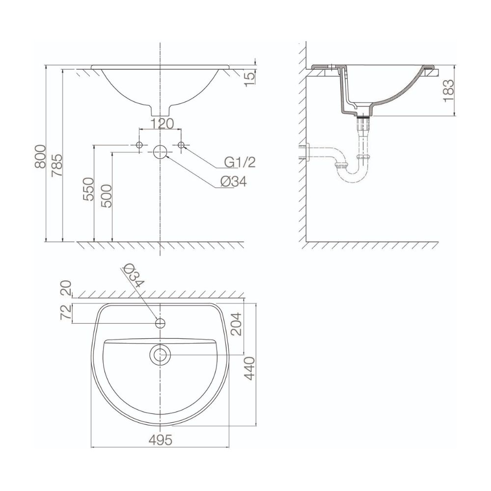 Chậu rửa lavabo bán dương bàn Viglacera CD12