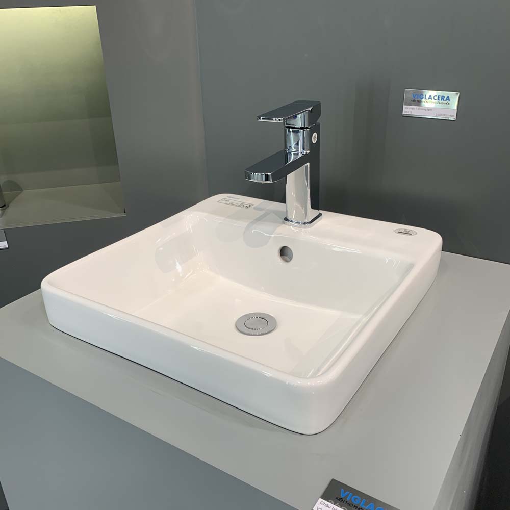 Chậu lavabo đặt bàn Viglacera V24