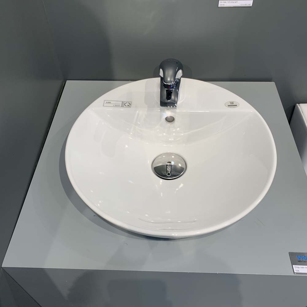 Chậu lavabo đặt bàn Viglacera V26