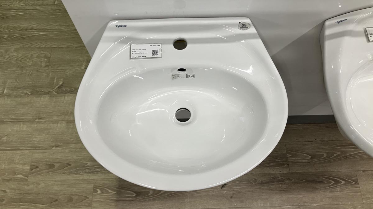 Chậu rửa lavabo treo tường Viglacera VTL2