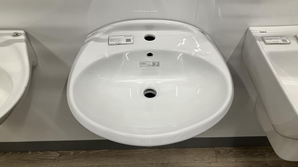 Chậu rửa lavabo treo tường Viglacera VTL3