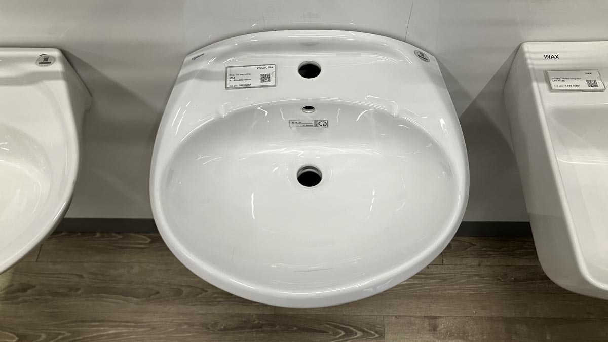 Chậu rửa lavabo treo tường Viglacera VTL3