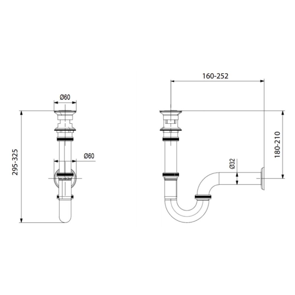 Bộ thải chữ P lật Viglacera VG813
