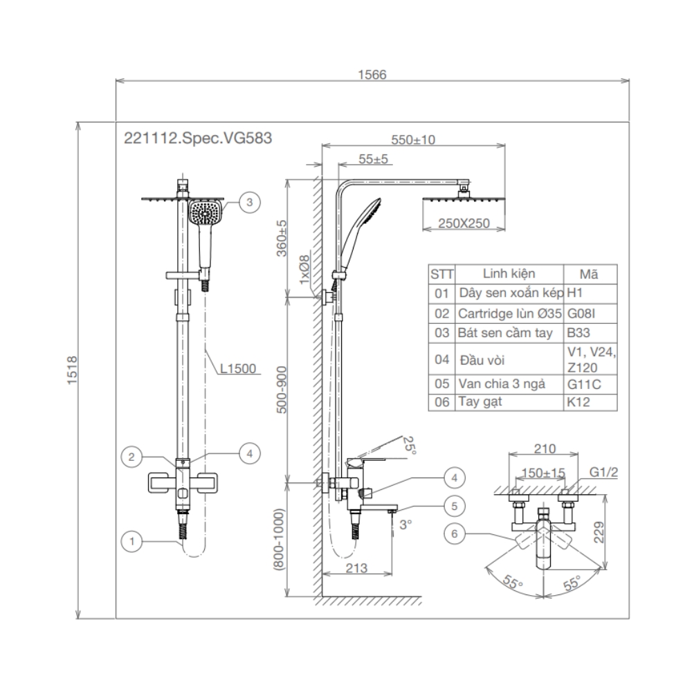 Sen cây nóng lạnh Viglacera VG583