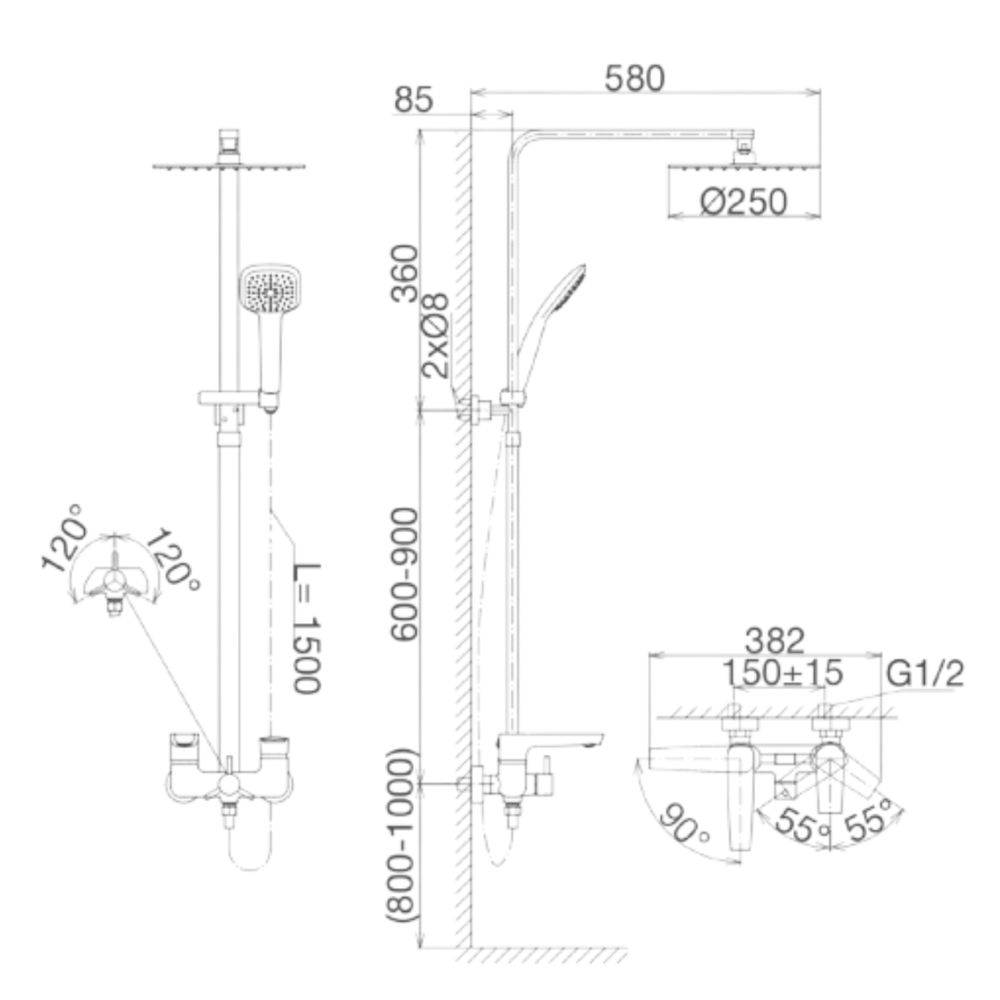 Sen cây tắm nóng lạnh Viglacera VG593
